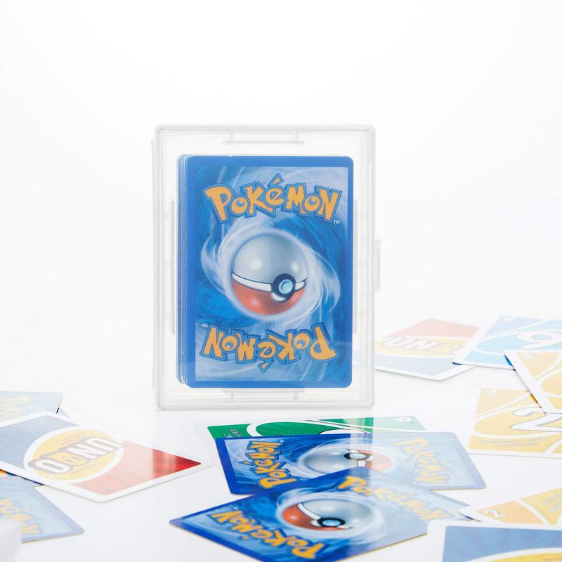 [Australia - AusPower] - 12 Pieces Card Deck Boxes Empty Plastic Storage Box Card Holder Clear Card Case, Snaps Closed 