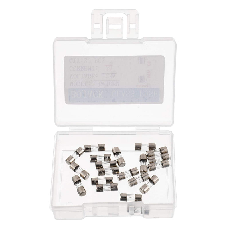 [Australia - AusPower] - BOJACK Mini Fuse 3.6x10mm 3A 3amp 125V 0.14x0.39 Inch F3AL125V Fast-Blow Glass Fuses(Pack of 20 Pcs) 