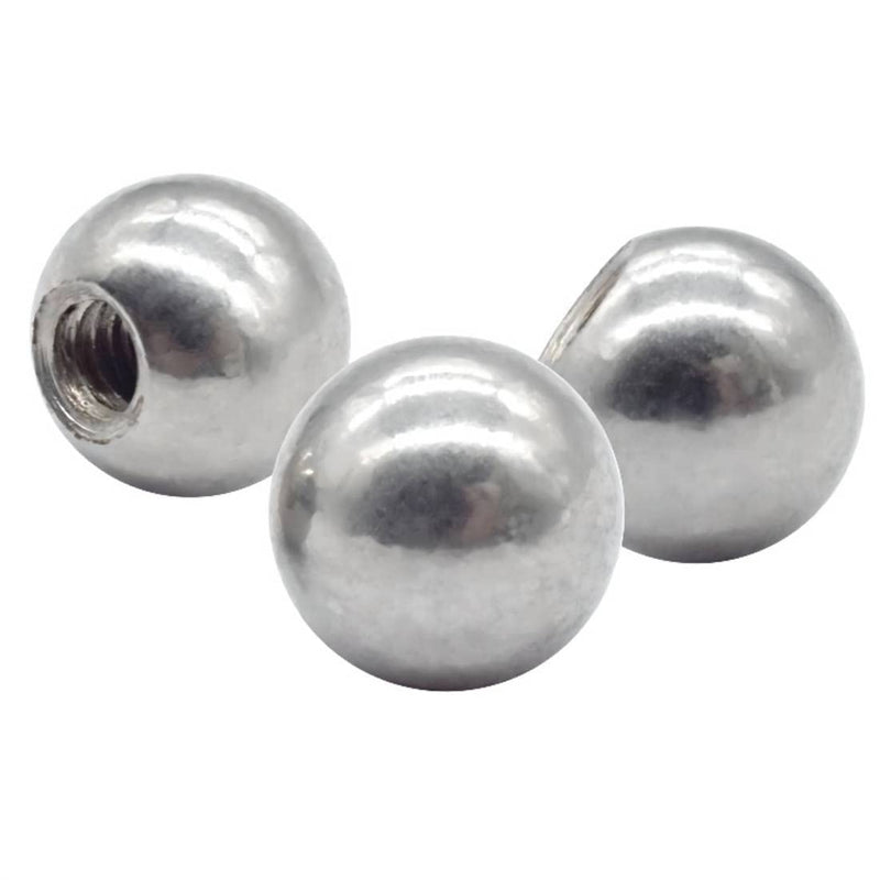 [Australia - AusPower] - 20Pcs Threaded Steel Ball,10mm Replacement Chromium Steel Balls M4 Threaded for Kossel K800 3D Printer Magnetic Ball Joint System 