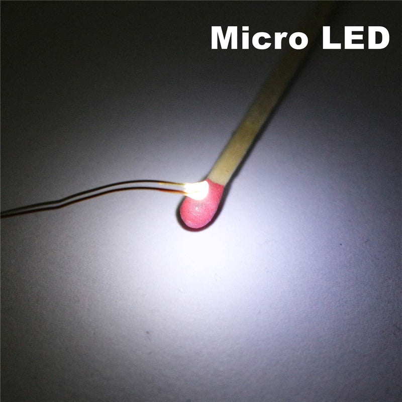 [Australia - AusPower] - Bowerful 25pcs Pre-soldered Micro Litz Wired Leads White SMD Led 0603 + Muti-Resistor New 25 Count (Pack of 1) (1)pure White 
