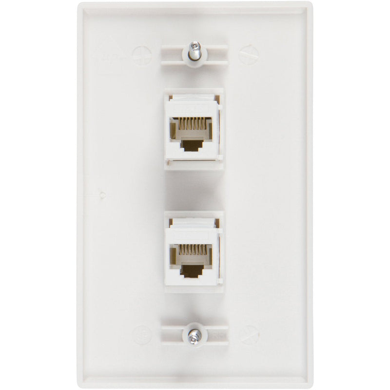 [Australia - AusPower] - Buyer's Point 2 Port Cat6 Ethernet Wall Plate, Female-Female White (2, 2 Port) 