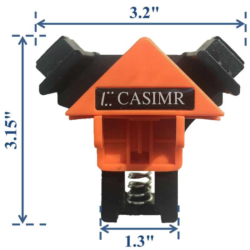 Set of 4 C CASIMR 90-degree corner clamps, adjustable spring-loaded woodworking clamps for right-angle projects and woodworking.