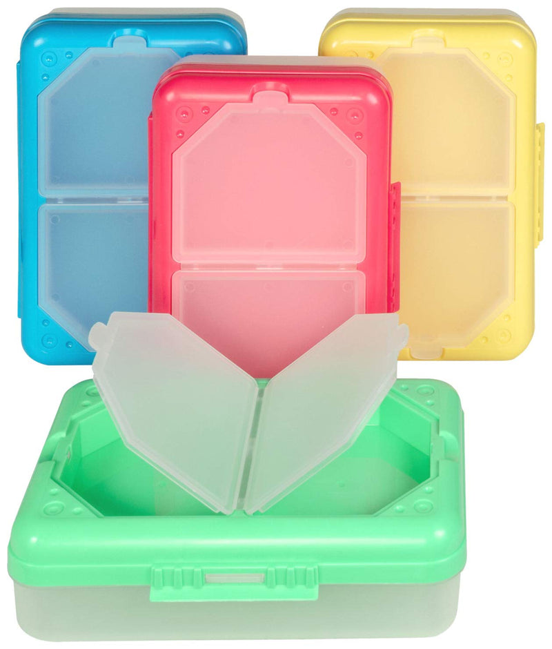 [Australia - AusPower] - C-Line Poly 3-Compartment Storage Box with Snap Lid, 1 Storage Box, Color May Vary (48500) 