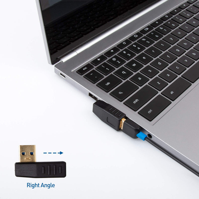 [Australia - AusPower] - Cable Matters 2-Pack 90 Degree Right Angle USB Adapter Gender Changer 