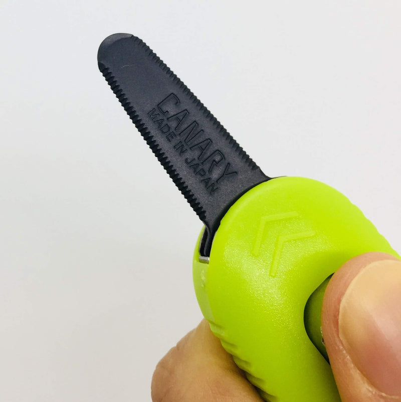 [Australia - AusPower] - CANARY Box Cutter Auto Retractable Blade, Safety Box Opener Tool [Non-Stick Fluorine Coating Blade], Made in Japan, Green (DC-20F-1) 