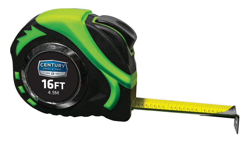 [Australia - AusPower] - Century Drill & Tool 72818 High Visibility Tape Measure, 16-Foot 