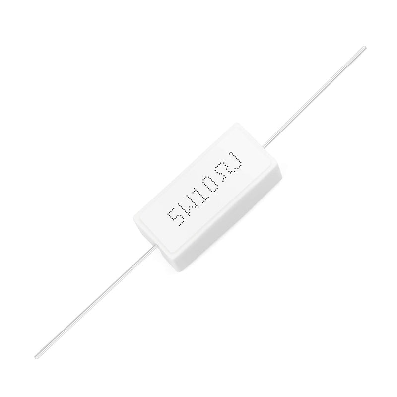 [Australia - AusPower] - Chanzon 10pcs 5W Cement Resistor 10 ? ohm ±5% Tolerance Wirewound Induction 10R O) 10? ohm 