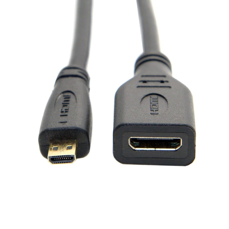 [Australia - AusPower] - chenyang Micro HDMI Male to Mini HDMI Female 1.4 HDTV Extension Cable for Laptop PC HDTV Gold 