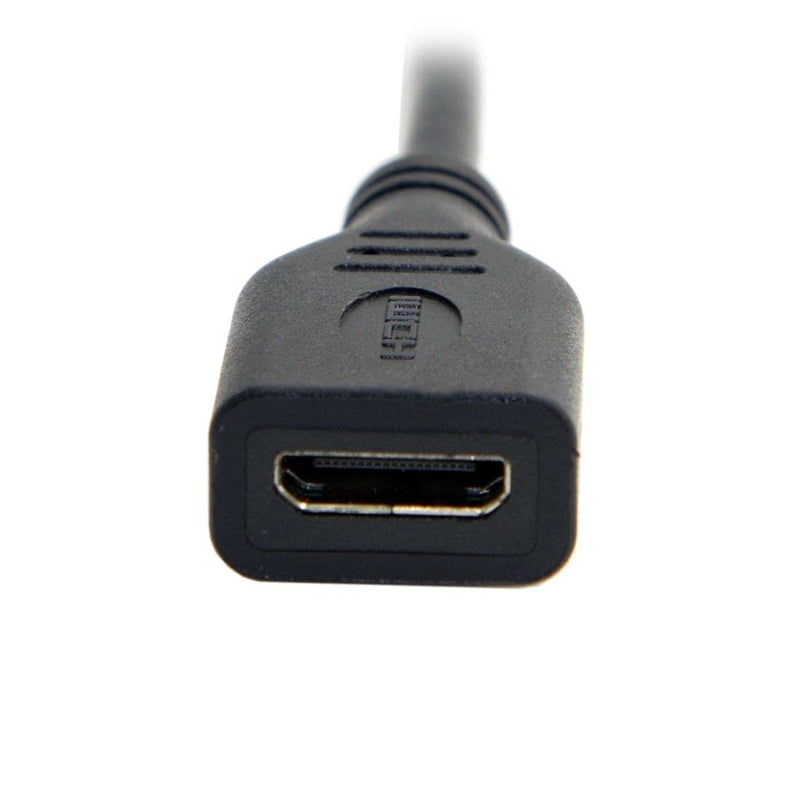 [Australia - AusPower] - chenyang Micro HDMI Male to Mini HDMI Female 1.4 HDTV Extension Cable for Laptop PC HDTV Gold 