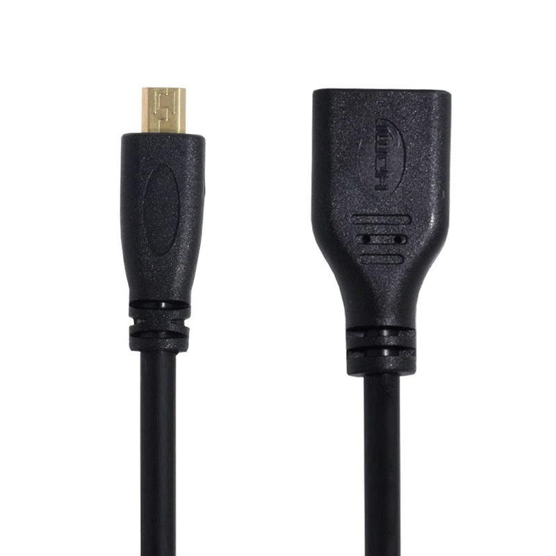 [Australia - AusPower] - chenyang Micro HDMI Male to Mini HDMI Female 1.4 HDTV Extension Cable for Laptop PC HDTV Gold 