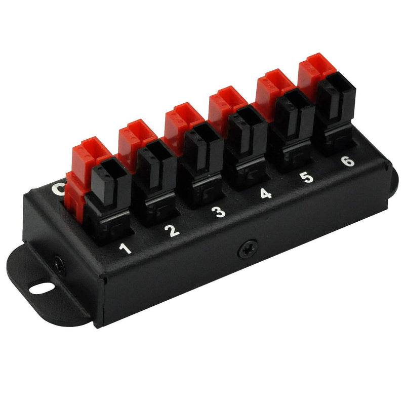 [Australia - AusPower] - Chunzehui F-1011 6-Position 45A Power Pole Distribution Block Module, Connector Power Splitter Distributor Source Strip. 