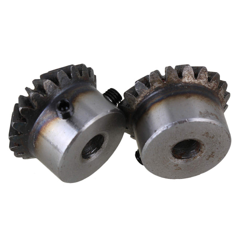 [Australia - AusPower] - CNBTR 45 Steel 1.5 Modulus Silver 8mm Hole Diameter Tapered Bevel Gear Wheel 20 Teeth Pack of 2 