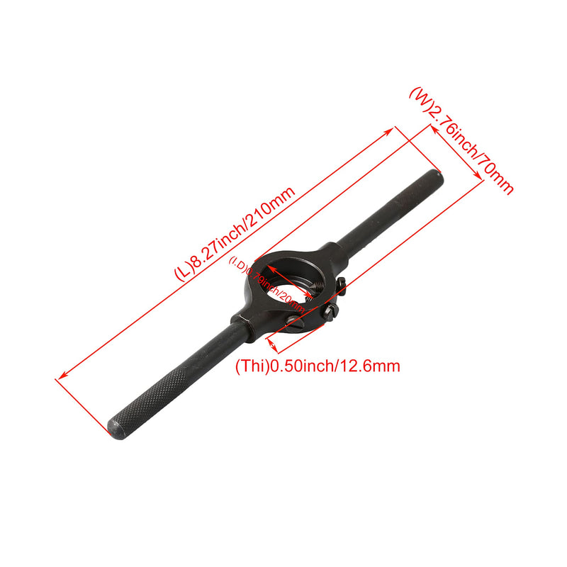 [Australia - AusPower] - CNBTR Metal 3.7cm Dia 1.0" Round Die Stock Holder Thread Tap Wrench Handle 20.5cm Length Bar Tools Woodworking DIY 