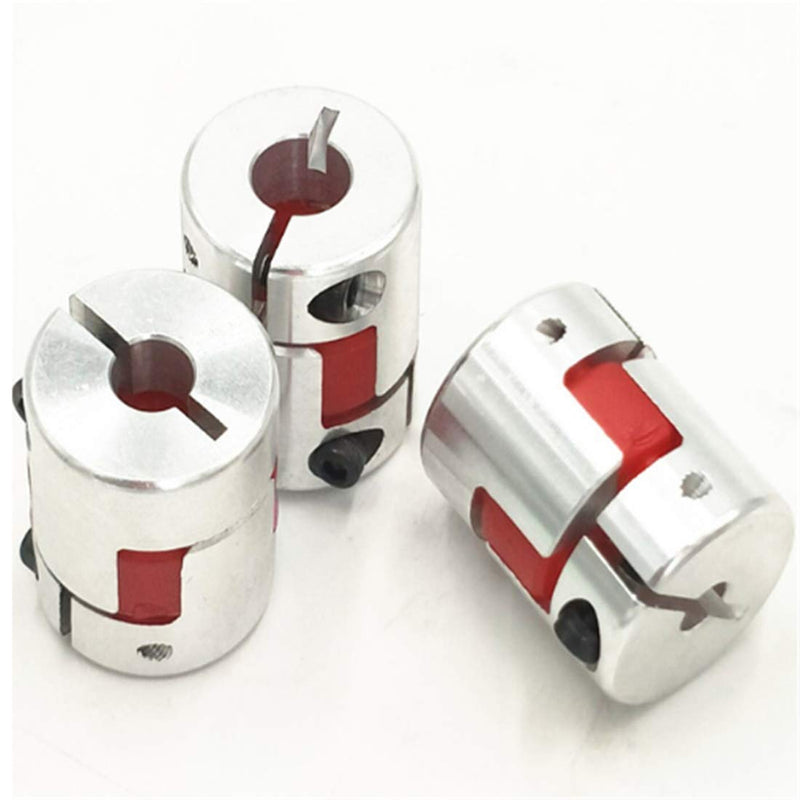 [Australia - AusPower] - 3Pcs 8x10mm Shaft Coupling Servo/Stepper Motor Jaw Shaft Coupler 8mm to 10mm Aluminum Jaw Spider Plum Coupling D25L30 Connector for 3D Printer/DIY Encoder/CNC Machine 