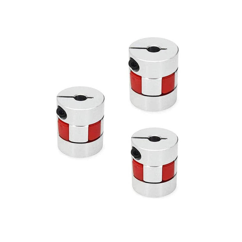 [Australia - AusPower] - 3Pcs 8x10mm Shaft Coupling Servo/Stepper Motor Jaw Shaft Coupler 8mm to 10mm Aluminum Jaw Spider Plum Coupling D25L30 Connector for 3D Printer/DIY Encoder/CNC Machine 