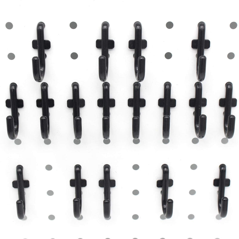 [Australia - AusPower] - Pegboard Hooks Kit Pegboard J Hook Assortment 100PK Black Peg Hooks 