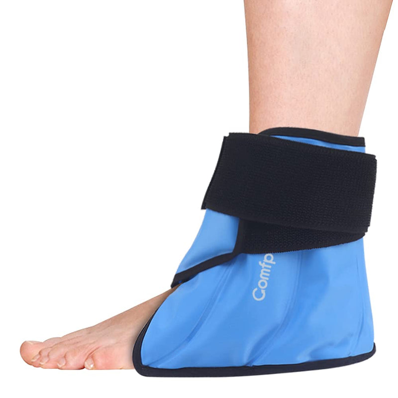 [Australia - AusPower] - Comfpack Heel Ice Pack for Pain Relief, Hot Cold Therapy Foot Ankle Ice Pack Wrap for Plantar Fasciitis, Achilles Tendonitis, Ankle Sprain, Swelling Foot, Heel Spur, Sport Injuries 