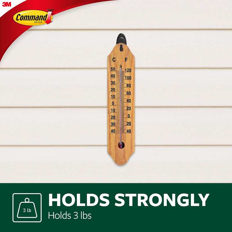 [Australia - AusPower] - Command 17086S-AW-E Outdoor Terrace, Medium, 2-Hooks (17086S-AWES), 4 Strips, Slate Gray, 2 Count Outdoor Hooks 