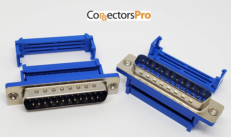 [Australia - AusPower] - Connectors Pro Pc Accessories 10-Pack 2.54mm IDC Crimp Connectors DB25 Male for Flat Ribbon Cable 