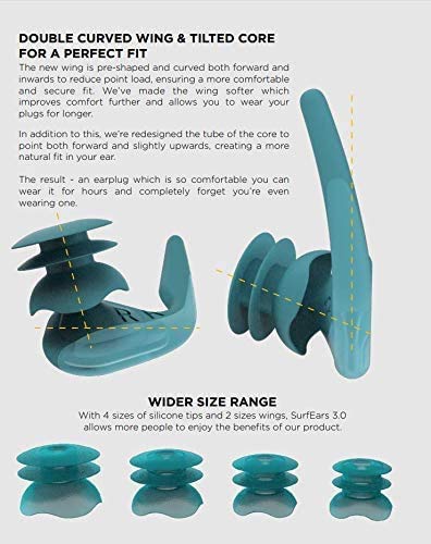 [Australia - AusPower] - Creatures of Leisure SurfEars Water Out Sound in Ear Plugs Adult 
