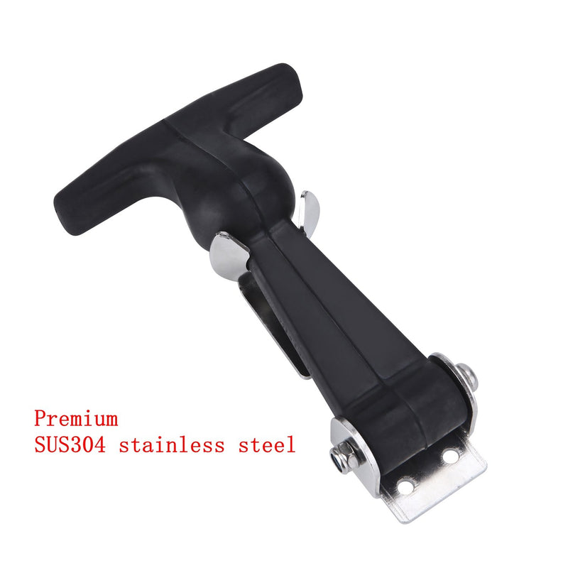 [Australia - AusPower] - Creatyi 2 PCS 4.7'' Rubber Flexible Heavy Duty Premium SUS304 Stainless Steel T-Handle Draw Latches 