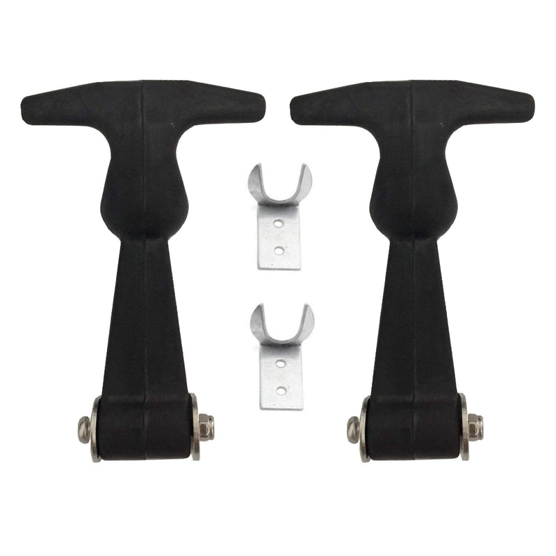 [Australia - AusPower] - Creatyi 2 PCS 4.7'' Rubber Flexible Heavy Duty Premium SUS304 Stainless Steel T-Handle Draw Latches 