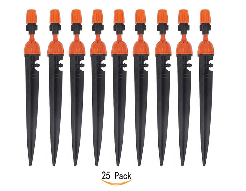 [Australia - AusPower] - CTKcom Micro Spray Adjustable 360 Degree Water Flow Irrigation Drippers on Stake Emitter Drip System,Pack of 25 
