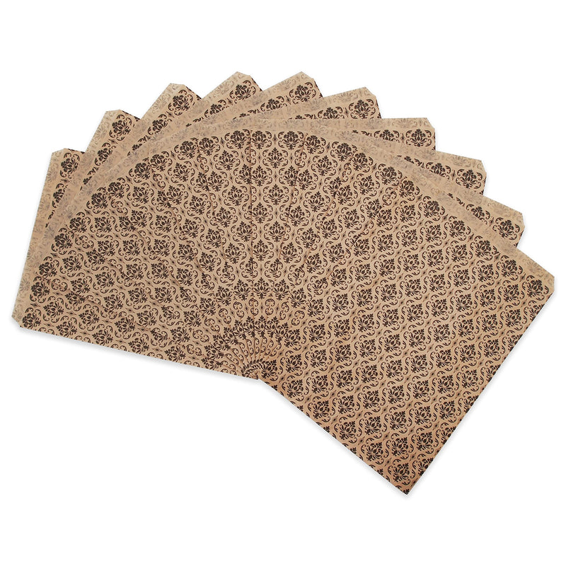 [Australia - AusPower] - CuteBox 100pc Damask Flat Paper Gift Bags (8.5" x 11") for Merchandise, Crafts, Party Favors, Retail, Handmade Goods, Arts and Crafts, Outdoor Events, Holidays, Weddings 1 Count (Pack of 100) 100pcs 
