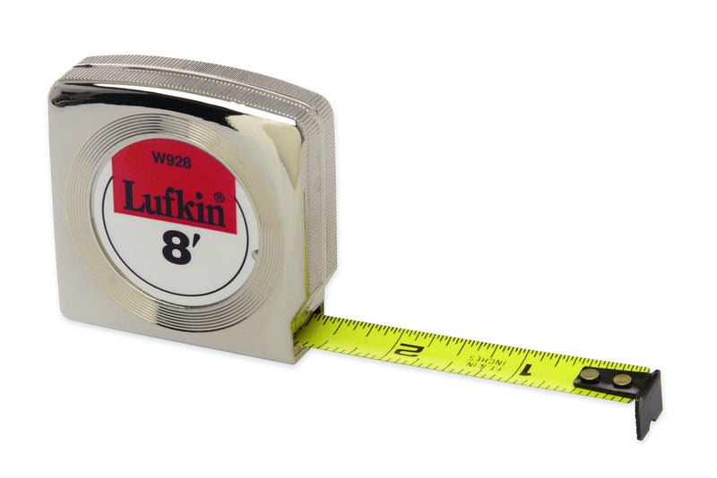 [Australia - AusPower] - Crescent Lufkin 1/2" x 12' Mezurall® Chrome Case Yellow Clad Power Return Tape Measure - W9212 