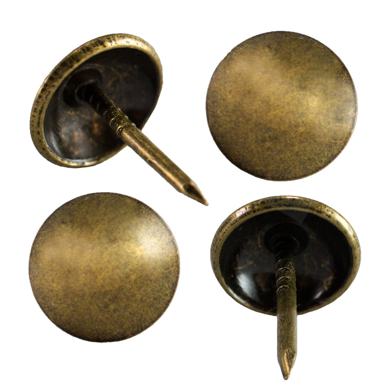 [Australia - AusPower] - decotacks® 500 PCS Heavy Duty Antique Brass Finish Upholstery Tacks, Furniture Nails, French Natural Thumb Tack Push Pin, 7/16" Head Dia [Antique Brass, French Natural] DX0511AB500 