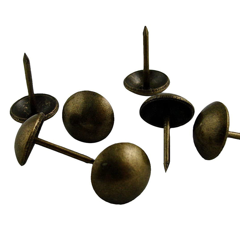 [Australia - AusPower] - decotacks® 500 PCS Heavy Duty Antique Brass Finish Upholstery Tacks, Furniture Nails, French Natural Thumb Tack Push Pin, 7/16" Head Dia [Antique Brass, French Natural] DX0511AB500 