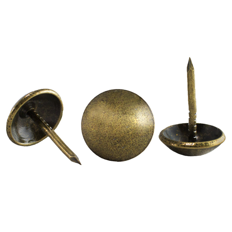 [Australia - AusPower] - decotacks® 500 PCS Heavy Duty Antique Brass Finish Upholstery Tacks, Furniture Nails, French Natural Thumb Tack Push Pin, 7/16" Head Dia [Antique Brass, French Natural] DX0511AB500 