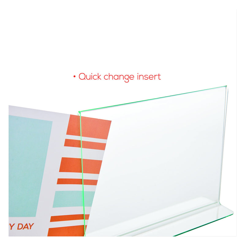 [Australia - AusPower] - deflecto 5991890 Superior Image Premium Green Edge Sign Holder, Acrylic, 11 x 8 1/2 Insert, Clear 