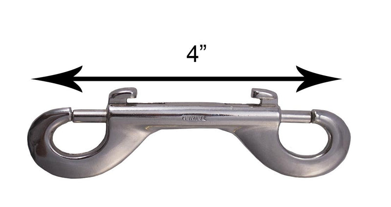[Australia - AusPower] - Derby Originals Set of 6 Heavy Duty Nickel Plated 4” Double Ended Bolt Snaps - Designed for Agricultural, Equine, Home, & Garage Use 