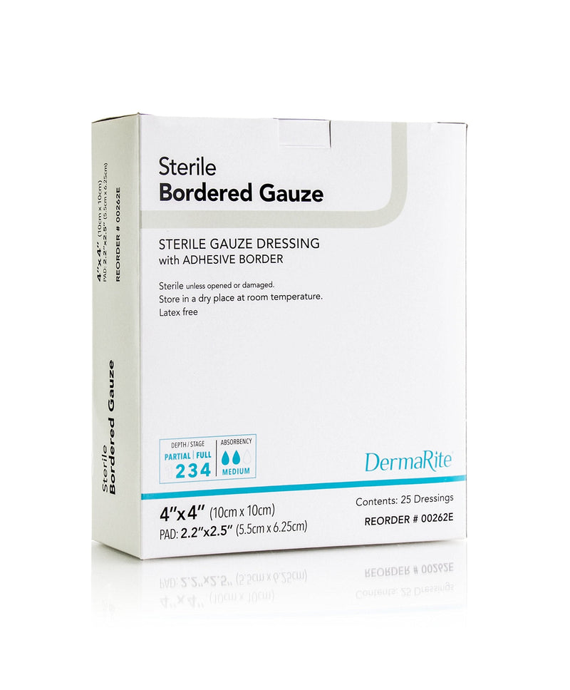 [Australia - AusPower] - Dermarite Industries Sterile Bordered Gauze Dressing, 0.5 Pound 
