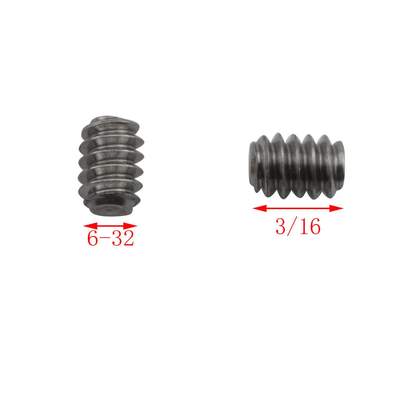 [Australia - AusPower] - DGBRSM 25pcs 6-32 x 3/16" Stainless Steel Allen Head Hex Hexagon Socket Set Screws Cup Point with Hex Key Wrench 6-32 x 3/16 Incn 
