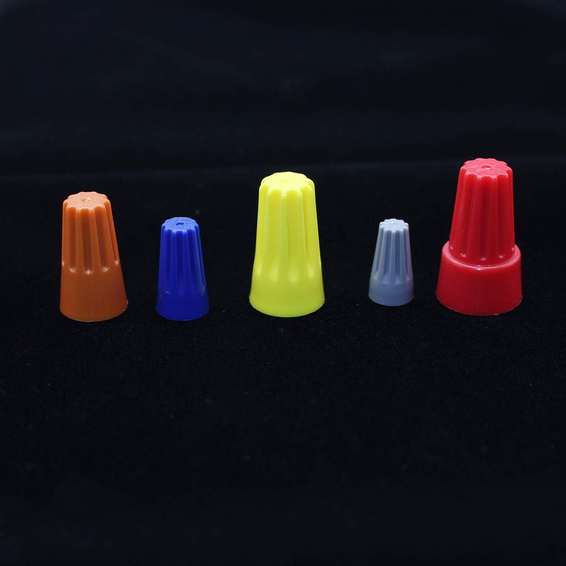 [Australia - AusPower] - Didamx 200Pcs Electrical Wire Connectors Screw Terminals Spring Insert Twist Nuts Caps Connection Assortment Set 