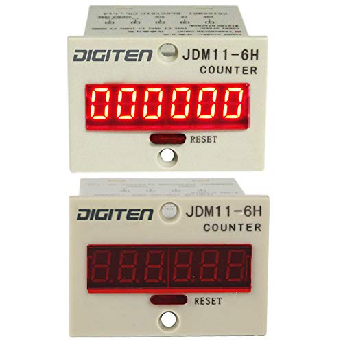 [Australia - AusPower] - DIGITEN 0-999999 Digital LED Counter +PhotoElectric Switch Sensor +Reflector Automatic Conveyor Belting 100-220VAC 6 Digits Mini Customer Traffic Counter Electronic Totalizer 
