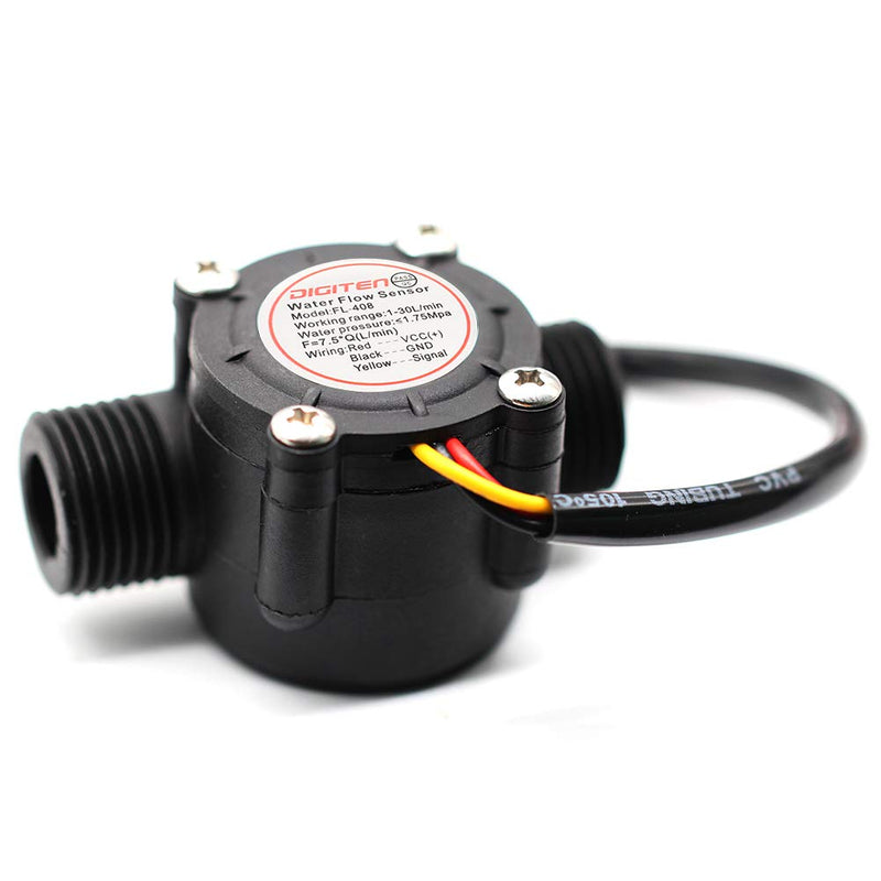[Australia - AusPower] - DIGITEN G1/2" Water Flow Hall Sensor Switch Flow Meter Flowmeter Counter 1-30L/min 