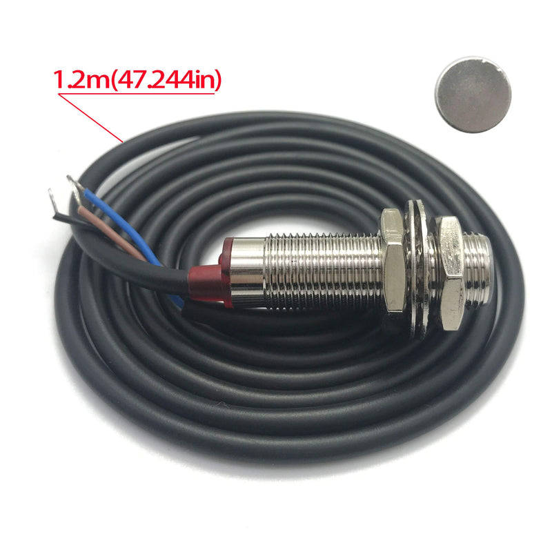 [Australia - AusPower] - DIGITEN 4 Digital Green LED Tachometer RPM Speed Meter + Hall Proximity Switch Magnet Sensor NPN for Lathe Conveyor Belt 