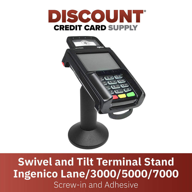 [Australia - AusPower] - DCCStands Swivel and Tilt Ingenico Lane/3000/5000/7000 Terminal Stand, Screw-in and Adhesive 