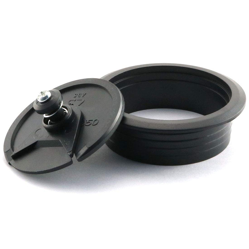 [Australia - AusPower] - 2pcs 2 inch Desk Wire Cord Cable Grommets Hole Cover for Office PC Desk Cable Cord Organizer Plastic Cover Black (Black-2Pcs) Black-2Pcs 