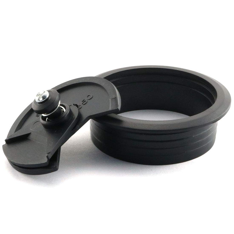 [Australia - AusPower] - 2pcs 2 inch Desk Wire Cord Cable Grommets Hole Cover for Office PC Desk Cable Cord Organizer Plastic Cover Black (Black-2Pcs) Black-2Pcs 