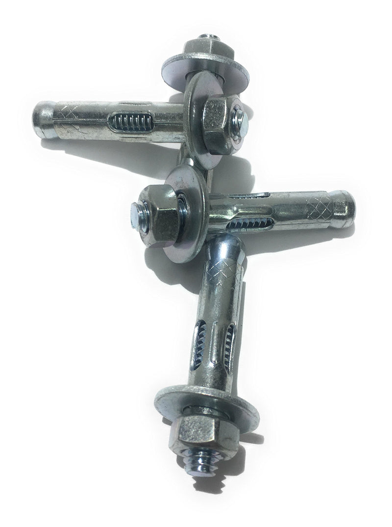 [Australia - AusPower] - Sleeve Anchors (w/Nuts & washers), Zinc Plated Steel, Hex Head, 5/16" x 1.5" Long (4 Pack) 