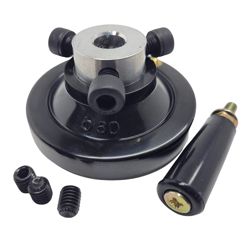 [Australia - AusPower] - OD 80mm ID 12.7mm Ultimate Handwheel can be Assembled and Used in Just One Minute on All Shafts Smaller Than That, Including 1/2 inch. 