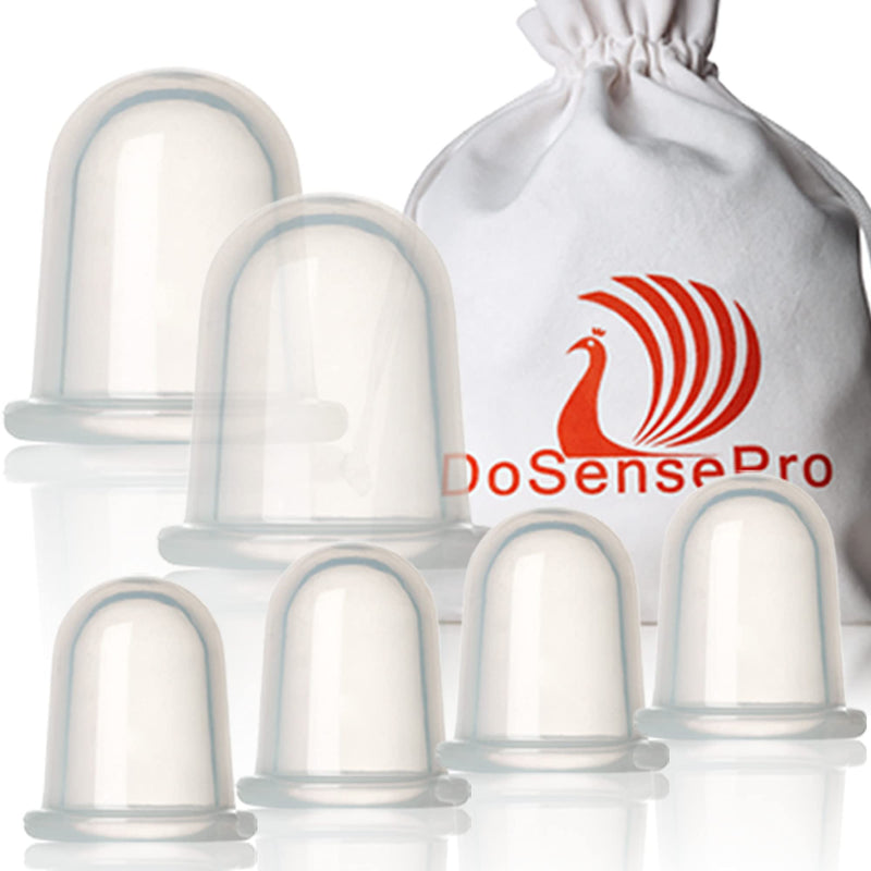 [Australia - AusPower] - Cupping Therapy Set Massage Cups - by DoSensePro - Acupuncture Home Cupping Therapy Set for Arthritis, Pain Relief, Anti Aging, Anti Cellulite - Best Relaxation Gift - 6 Silicone Vacuum Cups 