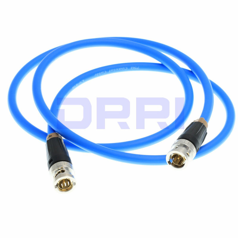 [Australia - AusPower] - DRRI Canare 12G Neutrik BNC Male to BNC HD SDI 4K Video Coaxial Cable LV-61S for FS5 to Atomos Shogun Inferno 1M Blue 