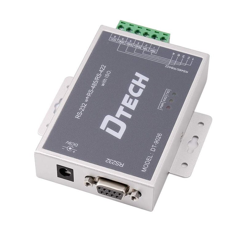 [Australia - AusPower] - DTech Active Isolated RS232 to RS485 RS422 Converter with RJ45 Serial Port Terminal Board Power Adapter DB9 Cable Optical Isolation Protection 2.5kV 