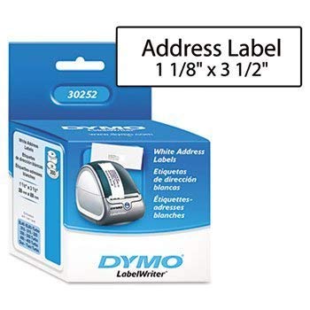 [Australia - AusPower] - DYMO 30252 LabelWriter Address Labels, 1 1/8 x 3 1/2, White, 350 Labels/Roll, 2 Rolls/Pack 