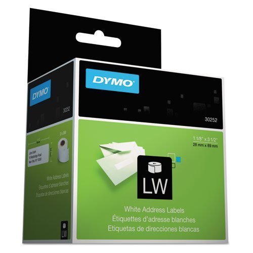 [Australia - AusPower] - DYMO 30252 LabelWriter Address Labels, 1 1/8 x 3 1/2, White, 350 Labels/Roll, 2 Rolls/Pack 